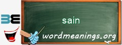 WordMeaning blackboard for sain